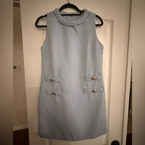 Elegant Blue Sleeveless Dress Twead